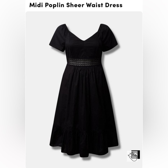 Torrid NWT size 0 /12 poplin dress - Picture 4 of 7